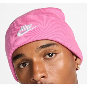 Nike Sportswear Peak Futura Beanie Pink White One Size Unisex HF0186 675 NWT